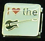 I love the guitar - enamel Italian charm